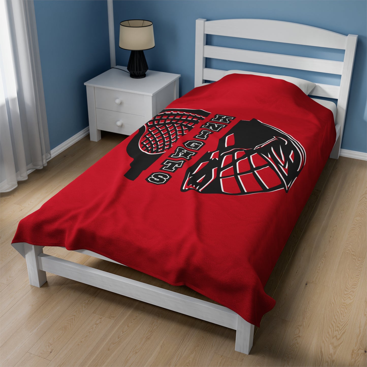 Knights Lacrosse Velveteen Plush Blanket