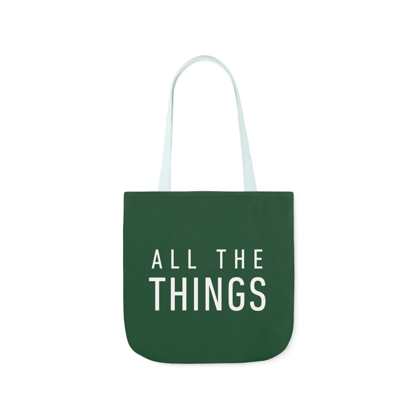 All The Things Green Polyester Canvas Tote Bag (AOP)