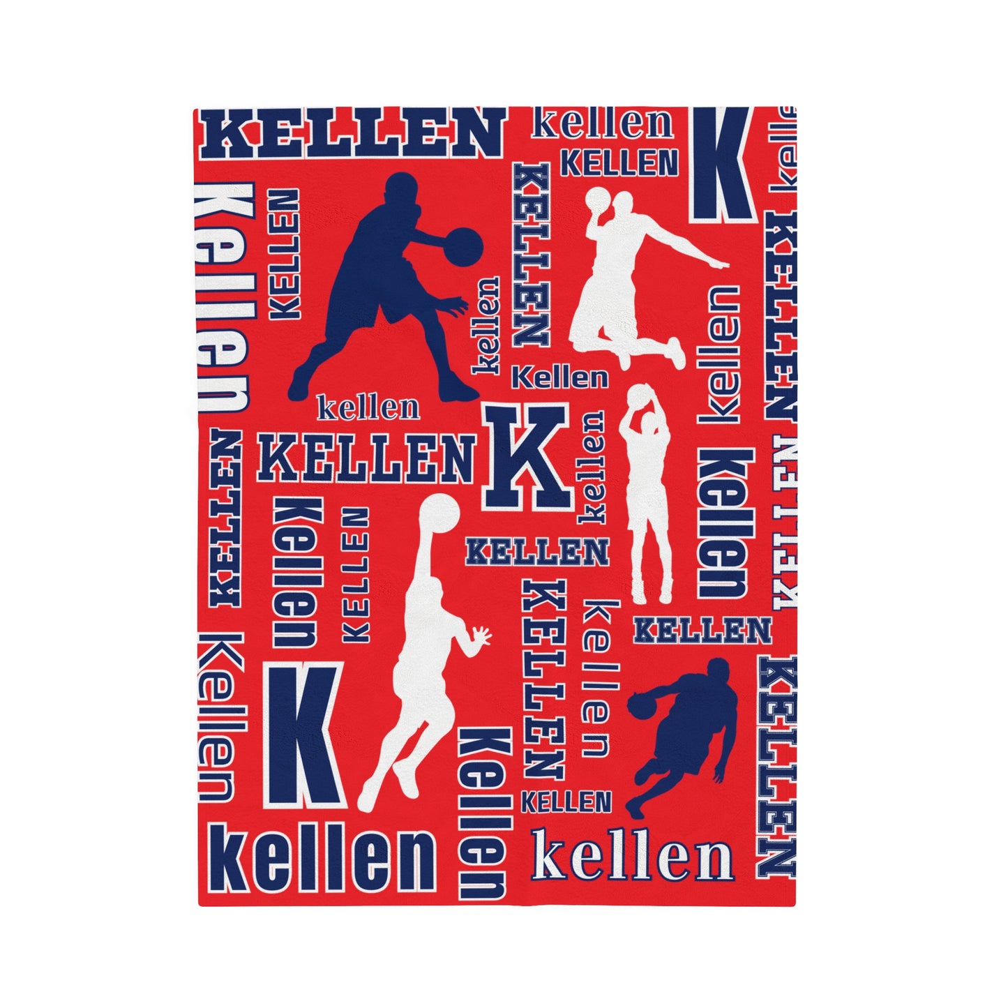 Custom Men's Basketball Velveteen Plush Blanket