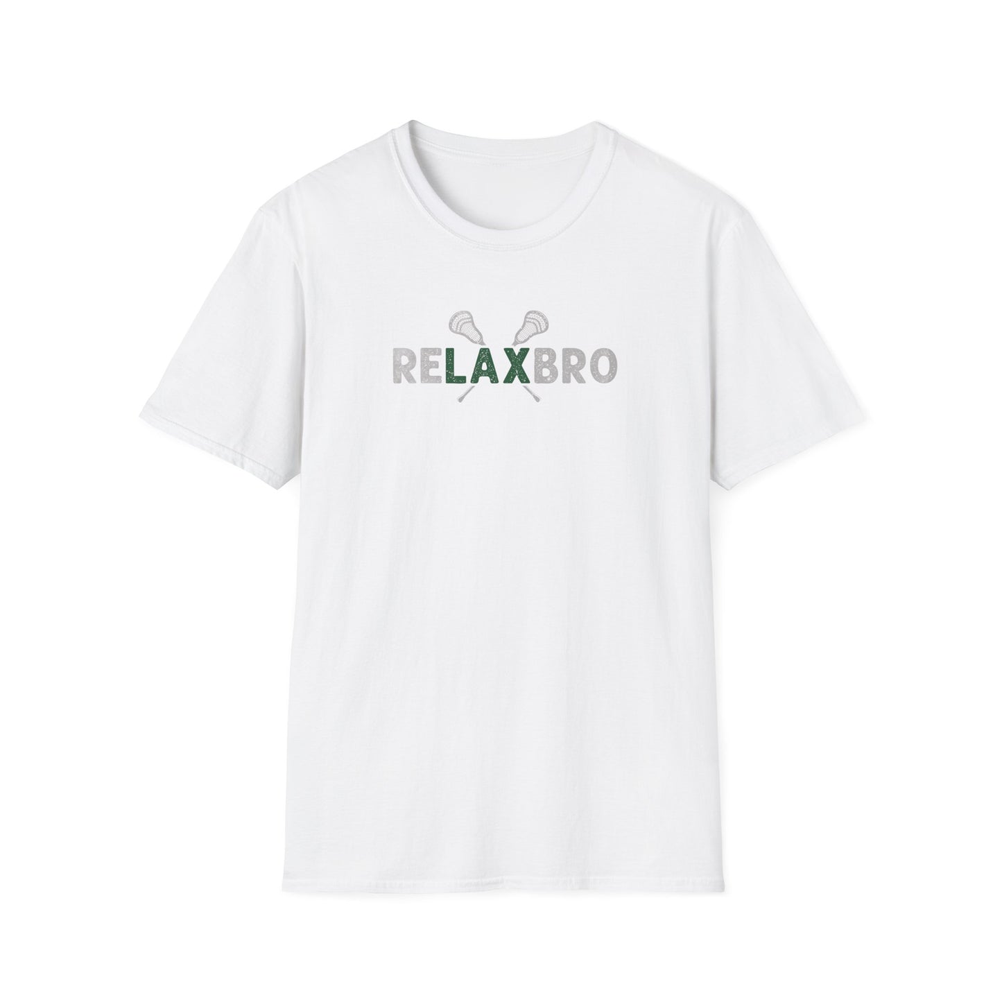 RELAXBRO Lacrosse Gray/Green Softstyle T-Shirt