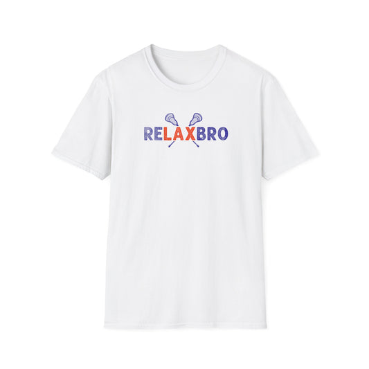 RELAXBRO Lacrosse Orange/Blue Softstyle T-Shirt