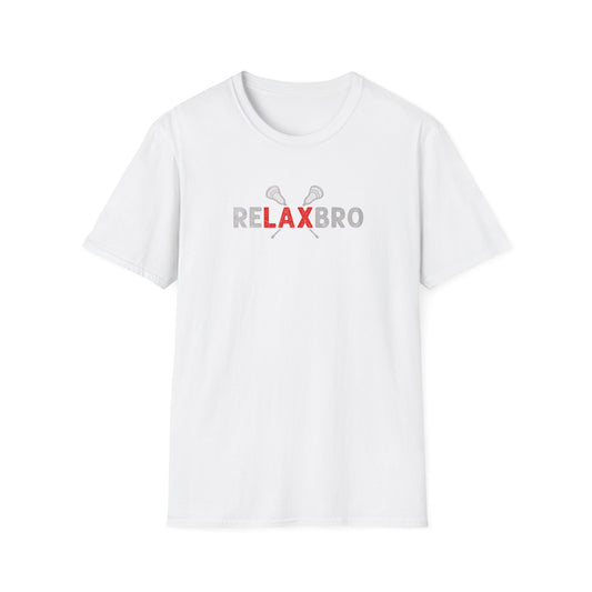 RELAXBRO Lacrosse Gray/Red Softstyle T-Shirt