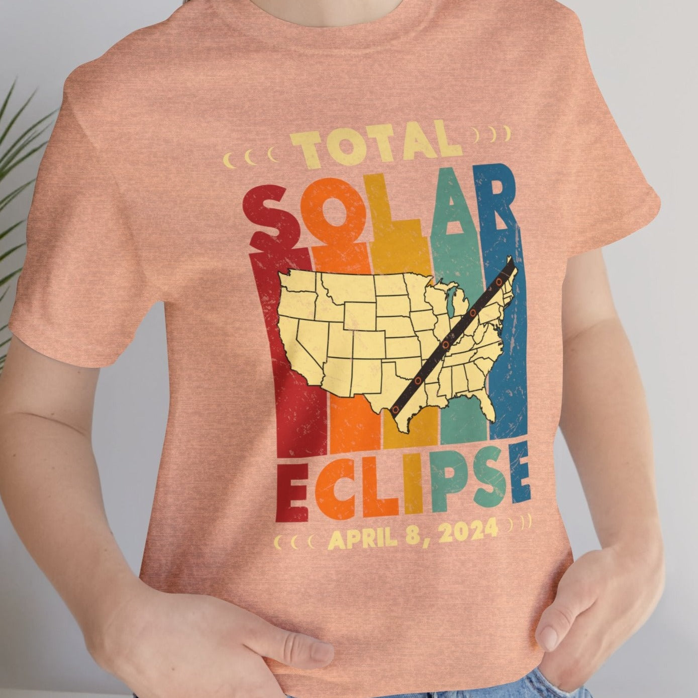 Total Eclipse Map Unisex Jersey Short Sleeve Tee