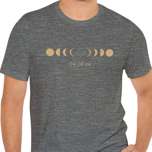 Eclipse Moon Phases 04.08.24 Unisex Jersey Short Sleeve Tee