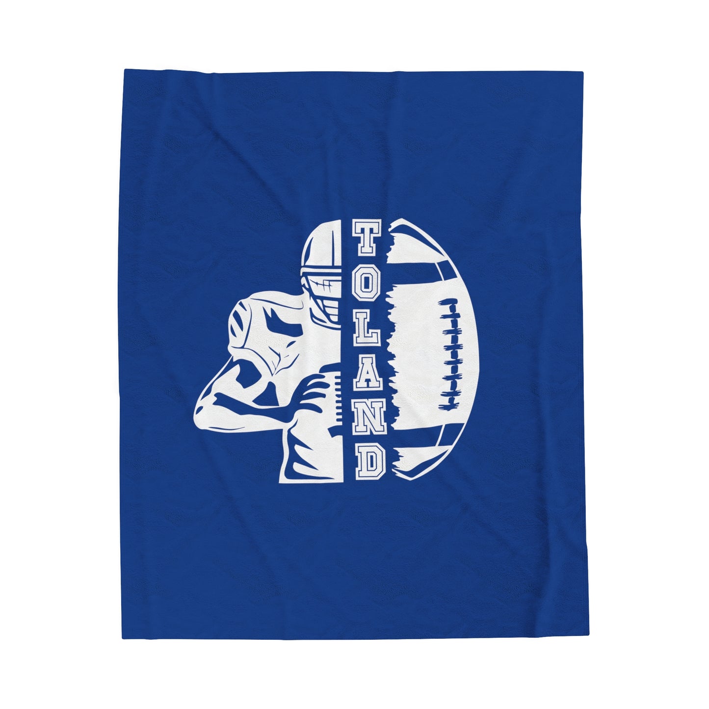 Custom Sport Football Silhouette Velveteen Plush Blanket