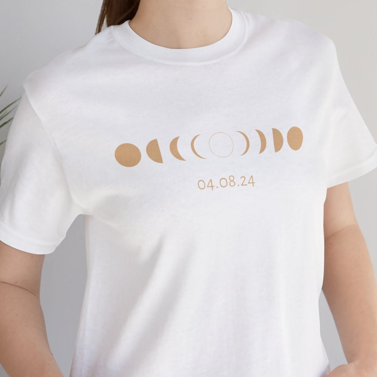 Eclipse Moon Phases 04.08.24 Unisex Jersey Short Sleeve Tee