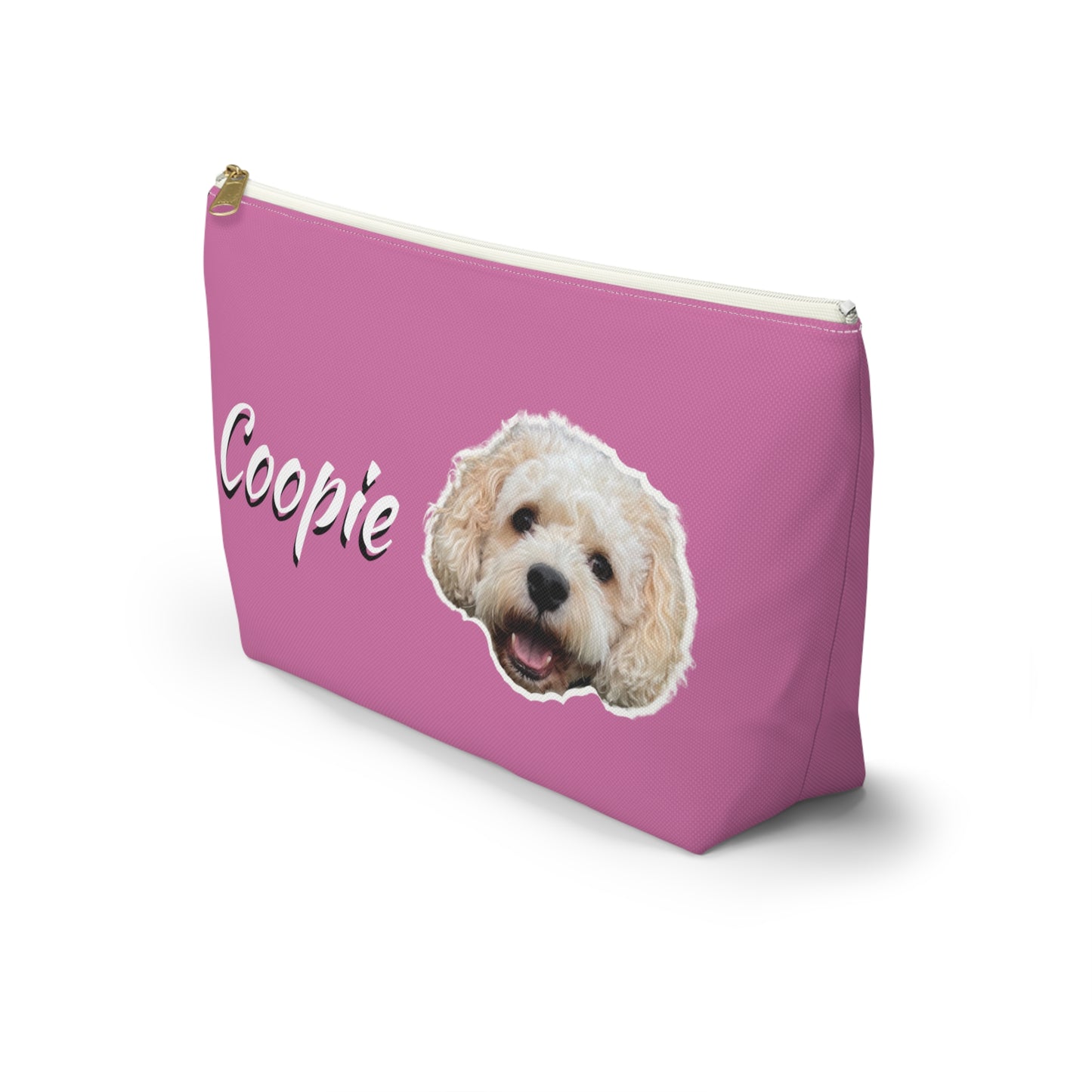 Custom Pet Pink Accessory Pouch w T-bottom