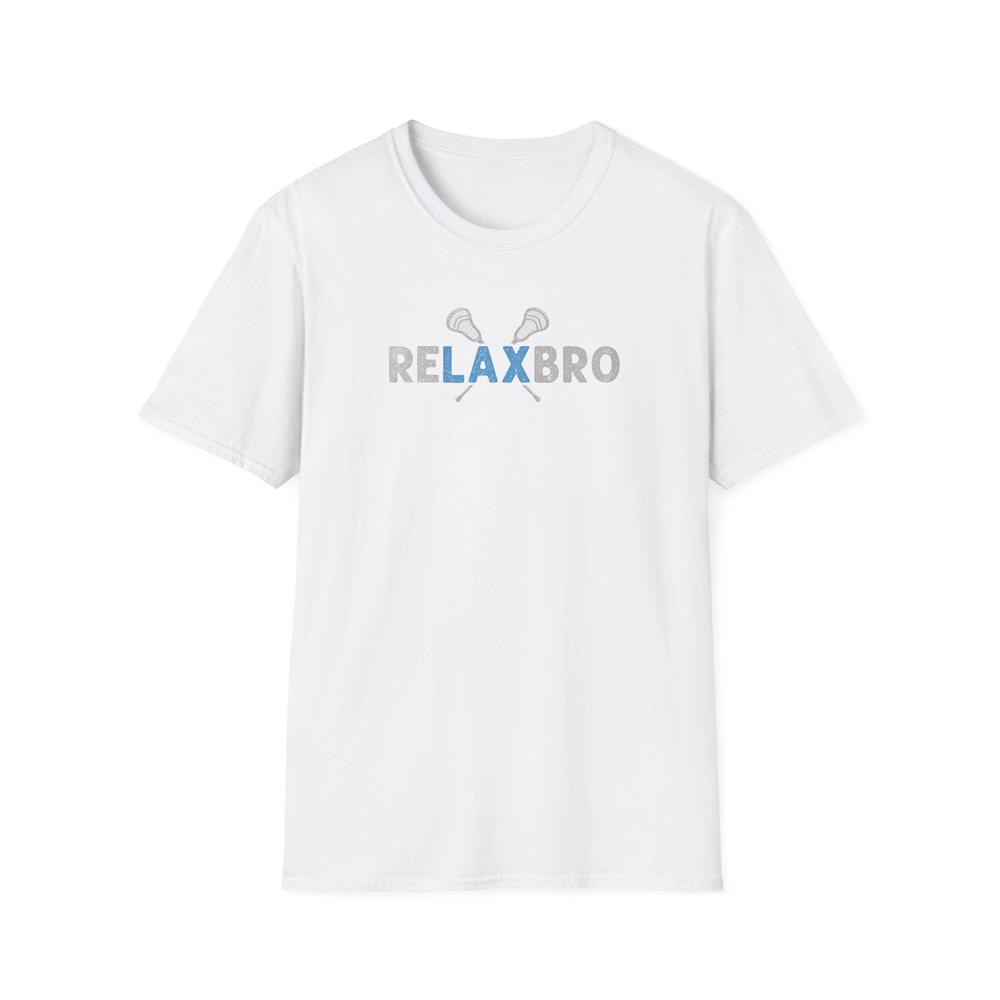 RELAXBRO Lacrosse Gray/Light Blue Softstyle T-Shirt