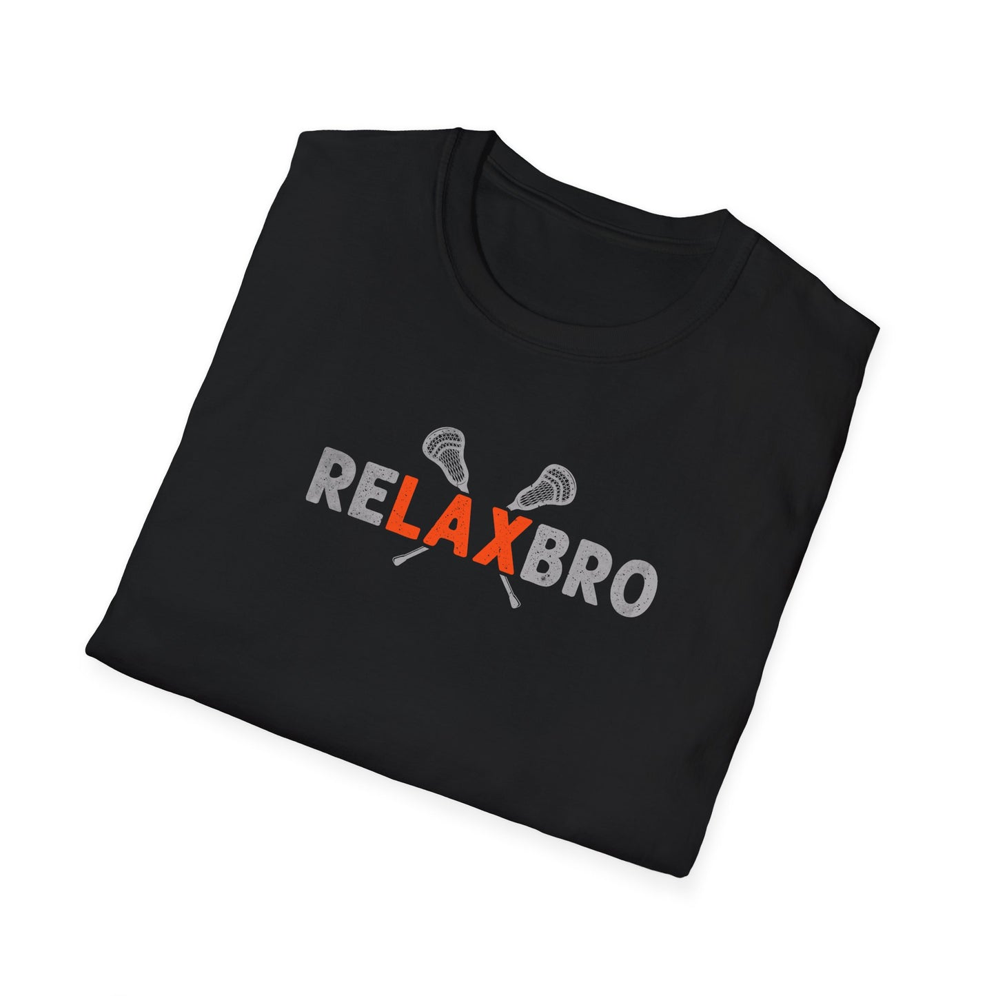 RELAXBRO Lacrosse Gray/Orange Softstyle T-Shirt