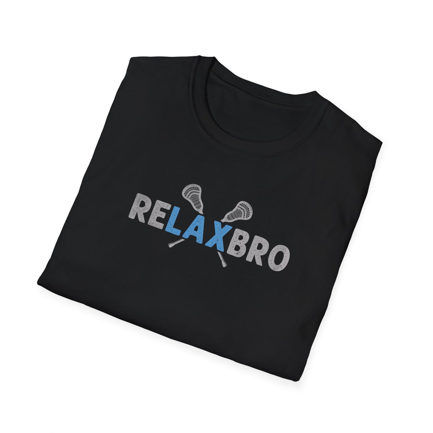 RELAXBRO Lacrosse Gray/Light Blue Softstyle T-Shirt