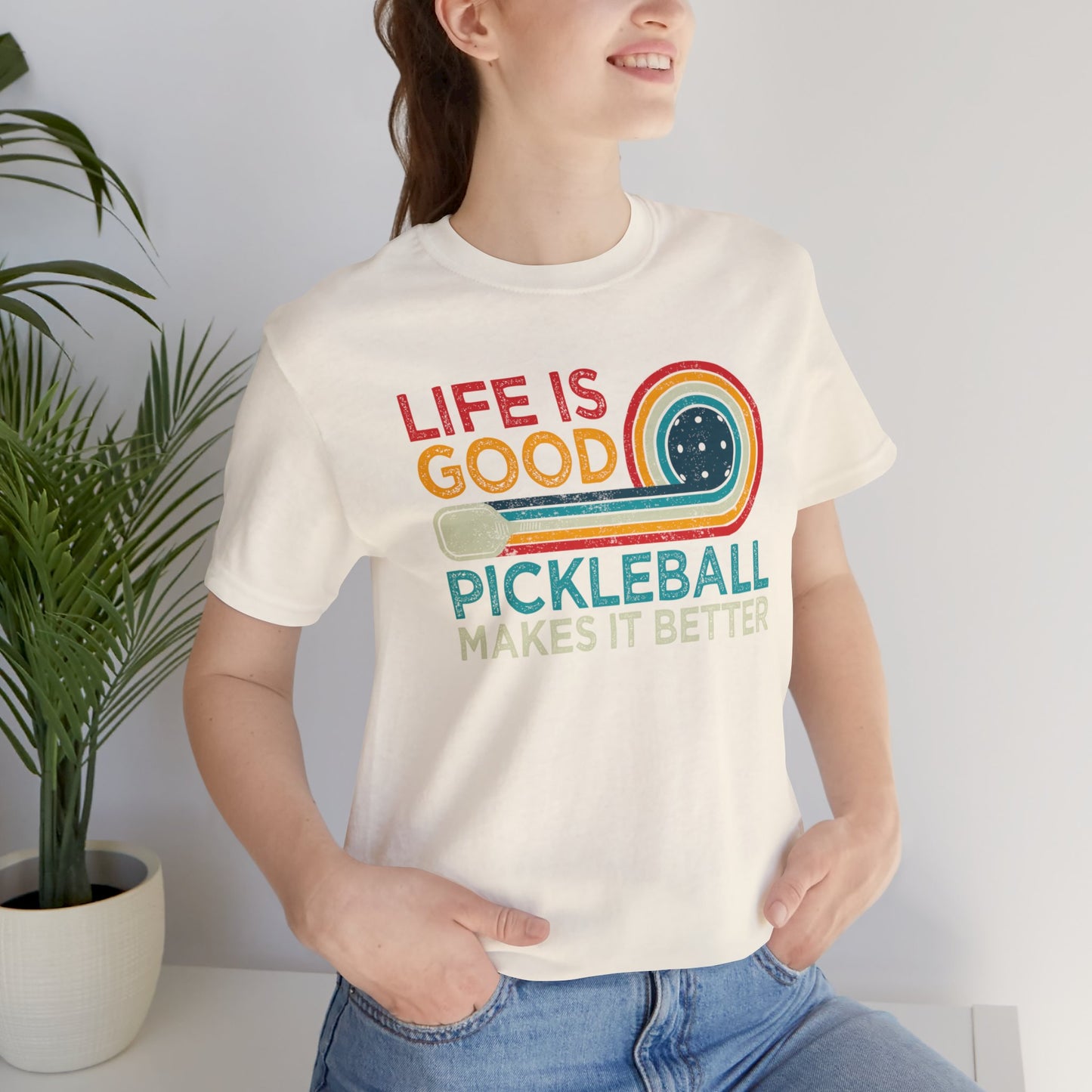 Life is Good, Pickleball Unisex Jersey Short Sleeve Tee