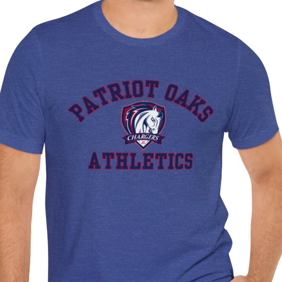 Patriot Oaks Athletics Unisex Jersey Short Sleeve Tee