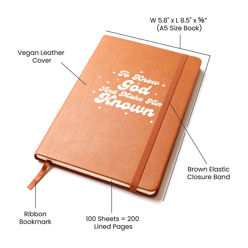 Know God and Make Him Known Vegan Leather Journal