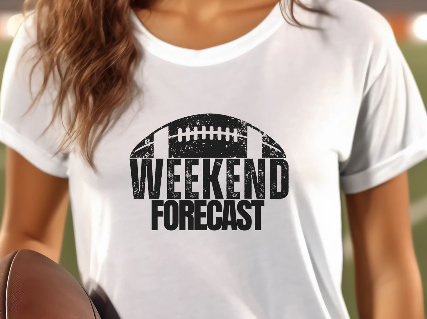 Weekend Forecast Football T-shirt