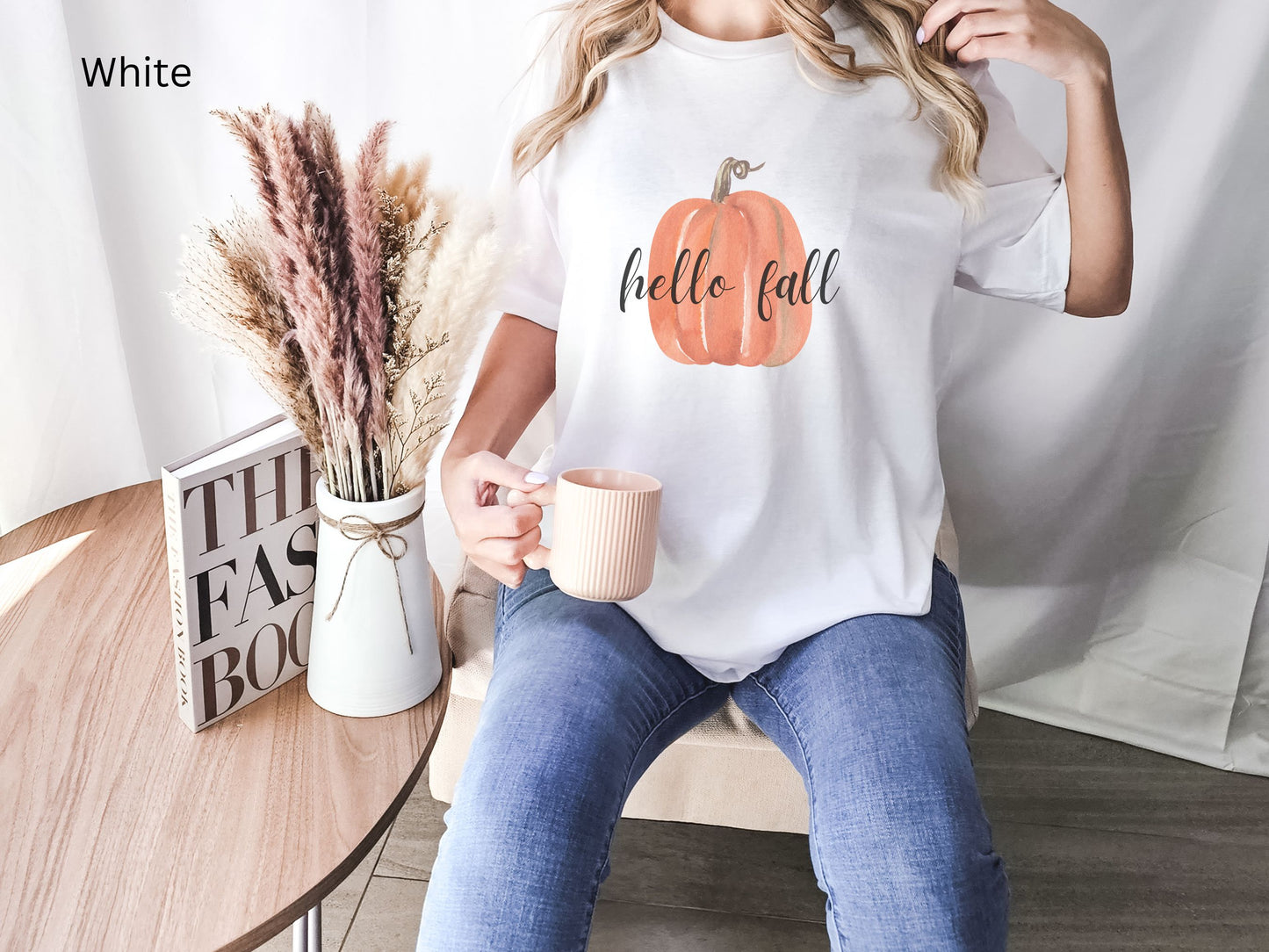 Hello Fall Watercolor Pumpkin T-shirt