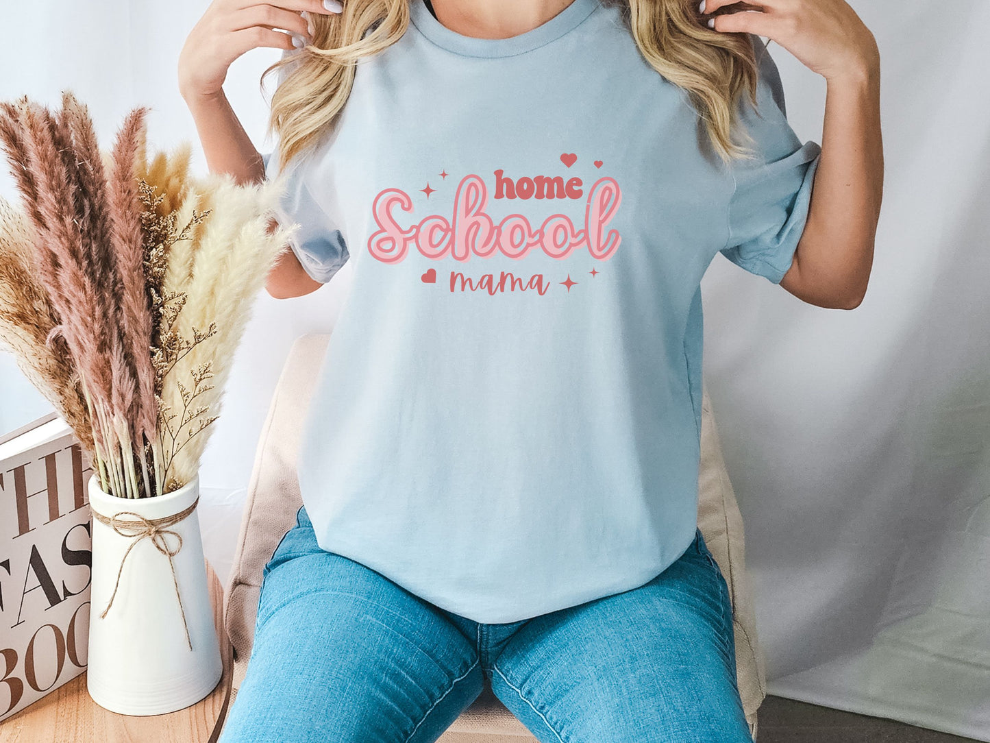 Home School Mama sparkles and hearts t-shirt