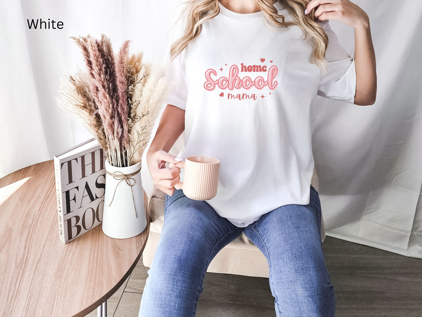 Home School Mama sparkles and hearts t-shirt