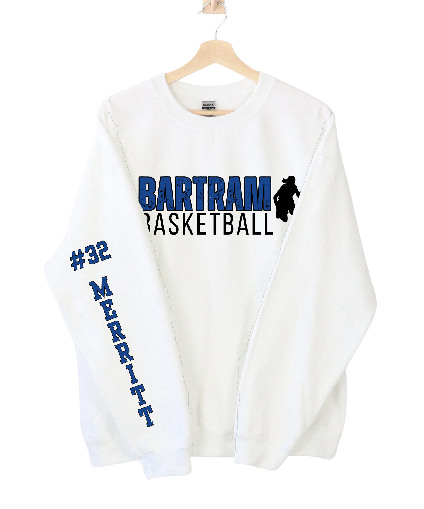 Custom "Women's Basketball" Unisex Heavy Blend™ Crewneck Sweatshirt