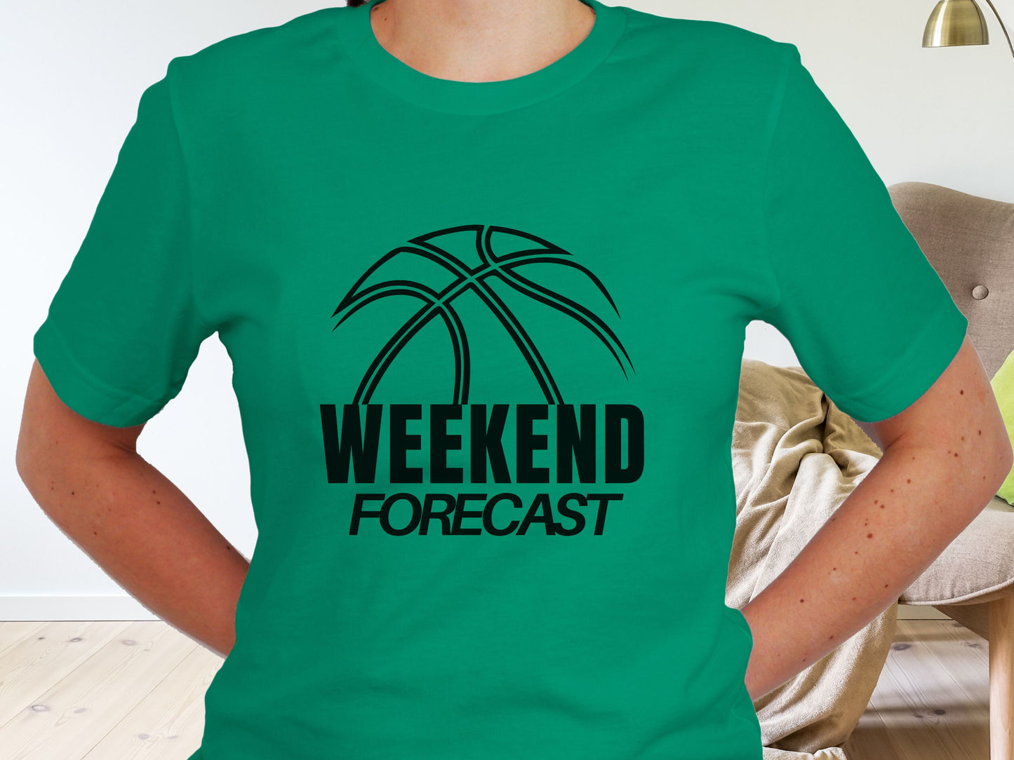 Weekend Forecast Basketball T-shirt