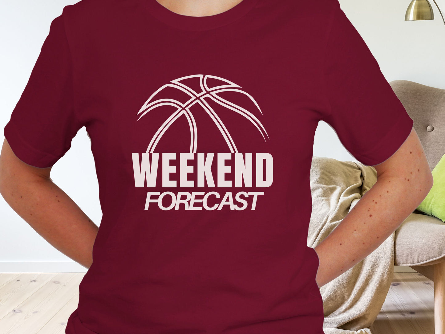 Weekend Forecast Basketball T-shirt