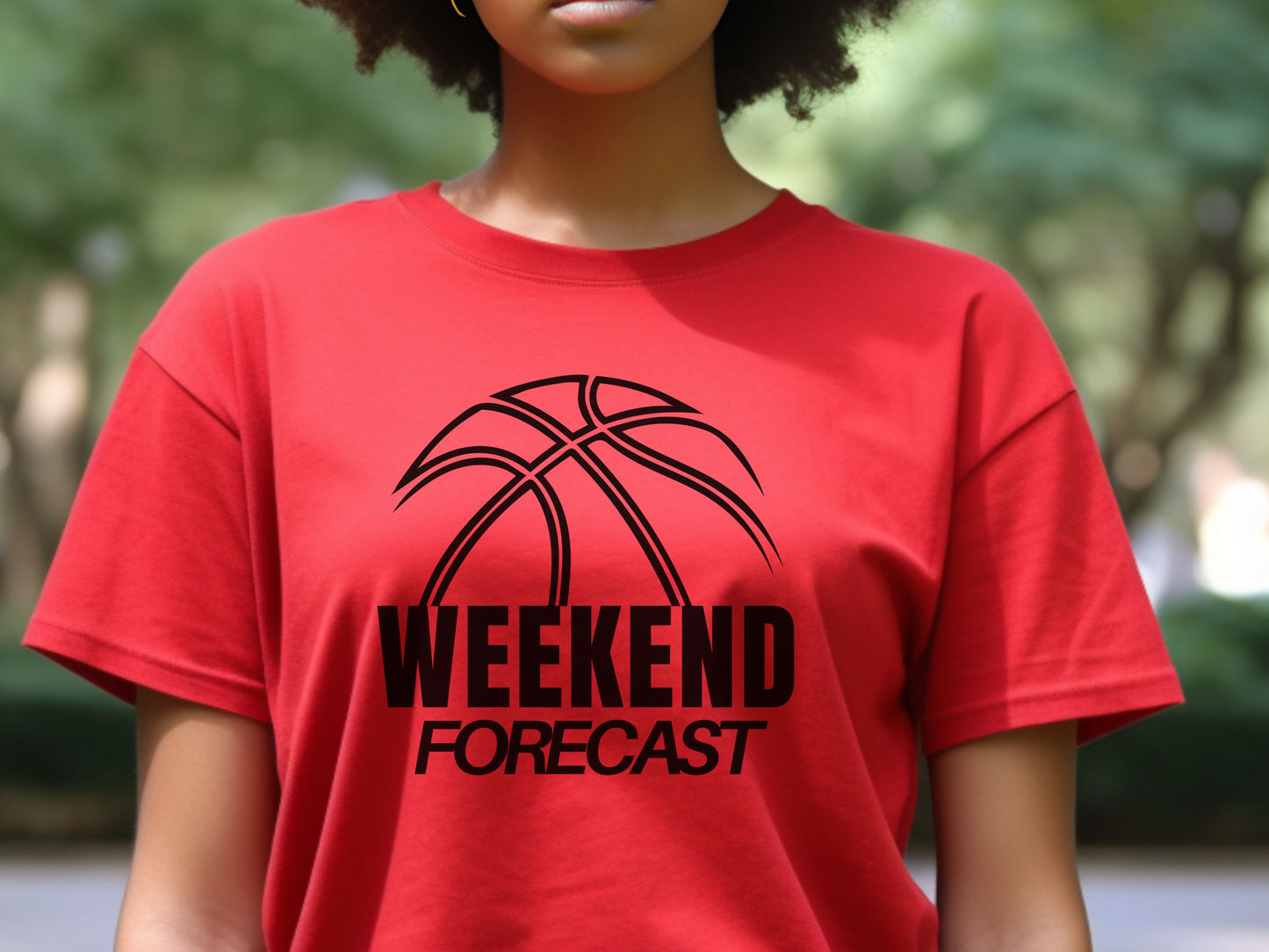 Weekend Forecast Basketball T-shirt